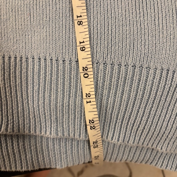 Carly Jean Los Angeles Cynthia 100% cotton baby blue sweater - Picture 3 of 3